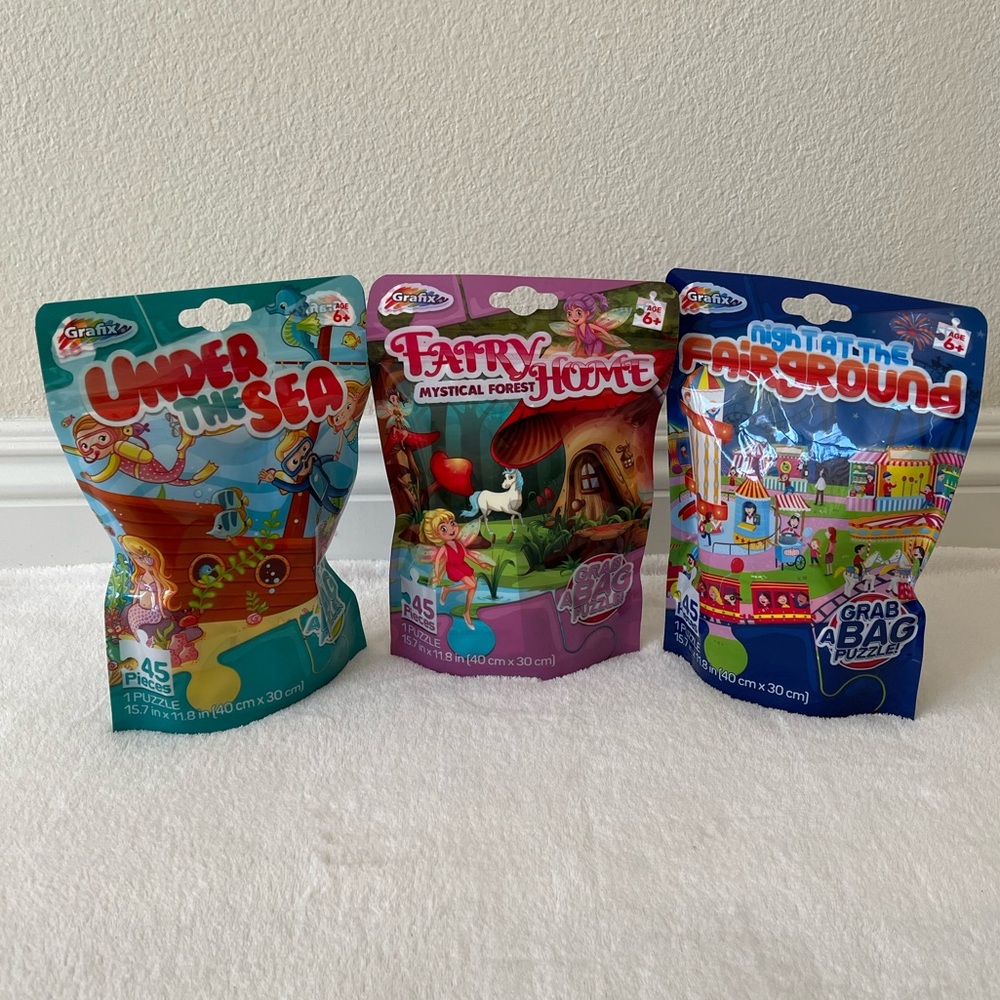 NEW Bundle of 3 Grab-A-Bag Puzzles for kids